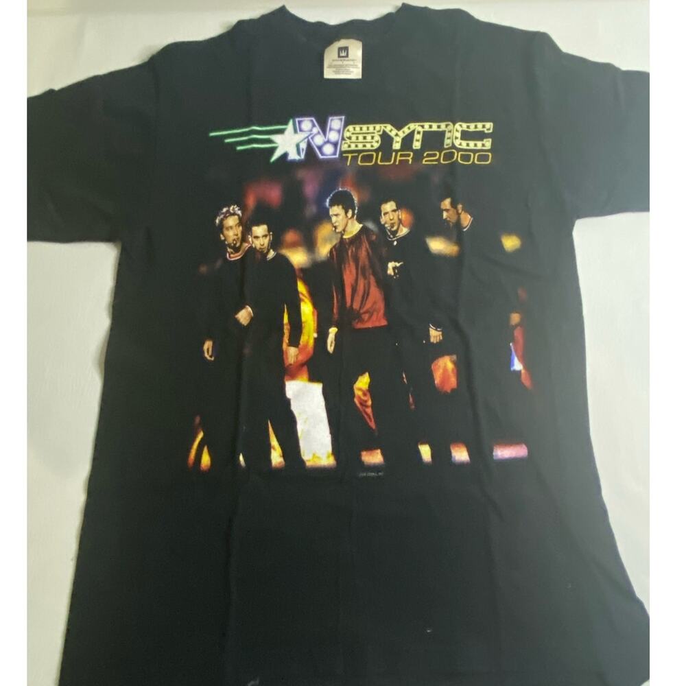 Vintage NSYNC Tour 2000 Black T-Shirt Size M